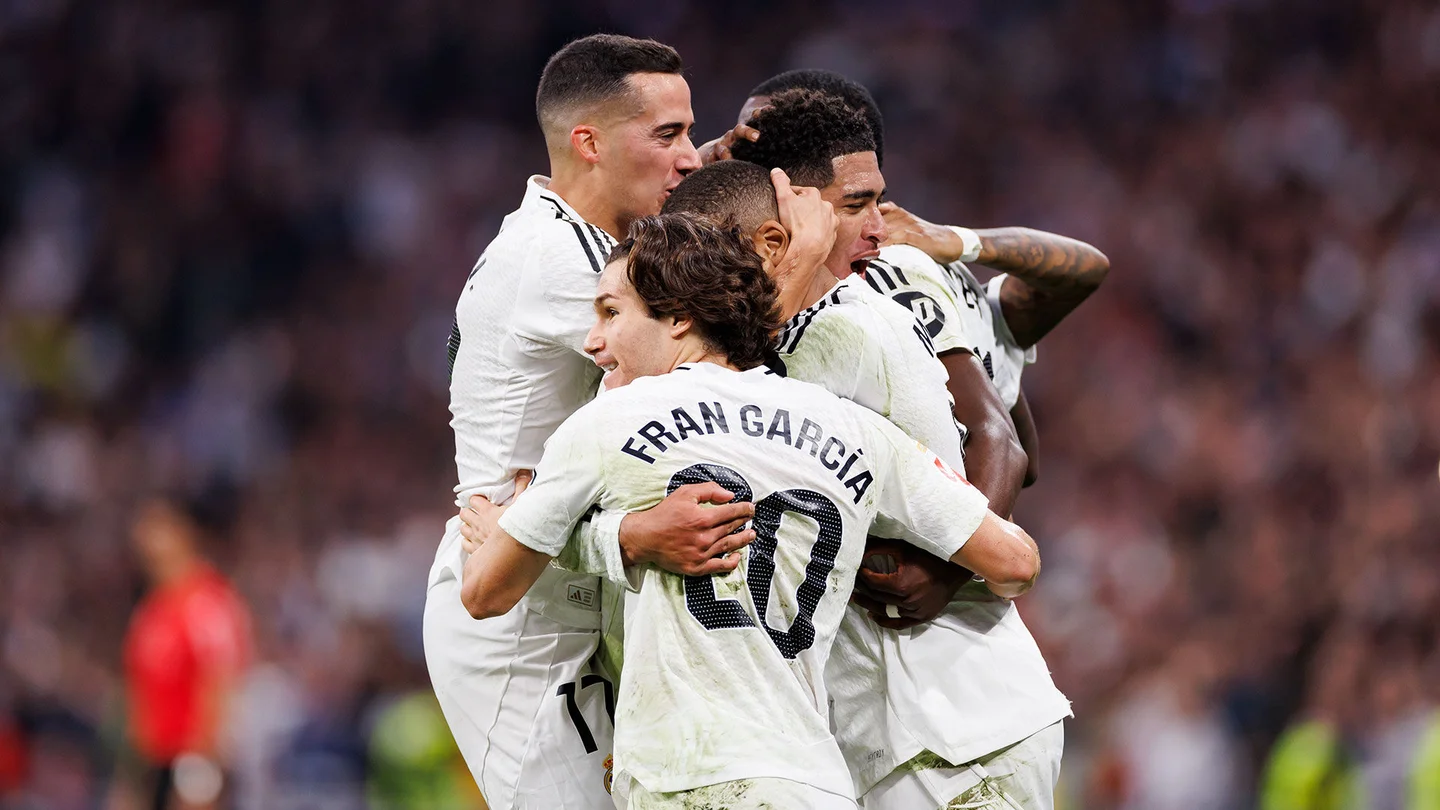 Jugadores del Real Madrid celebrando un gol