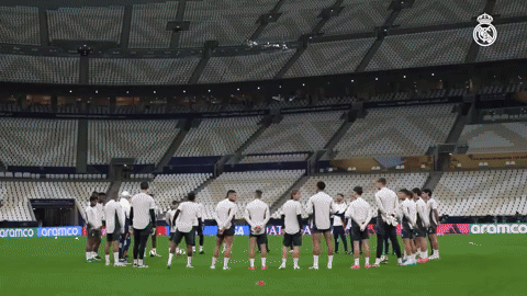 El Real Madrid ejercitándose en el Lusail Stadium
