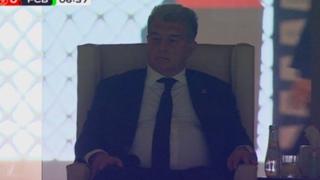 Joan Laporta en el palco de Yeda