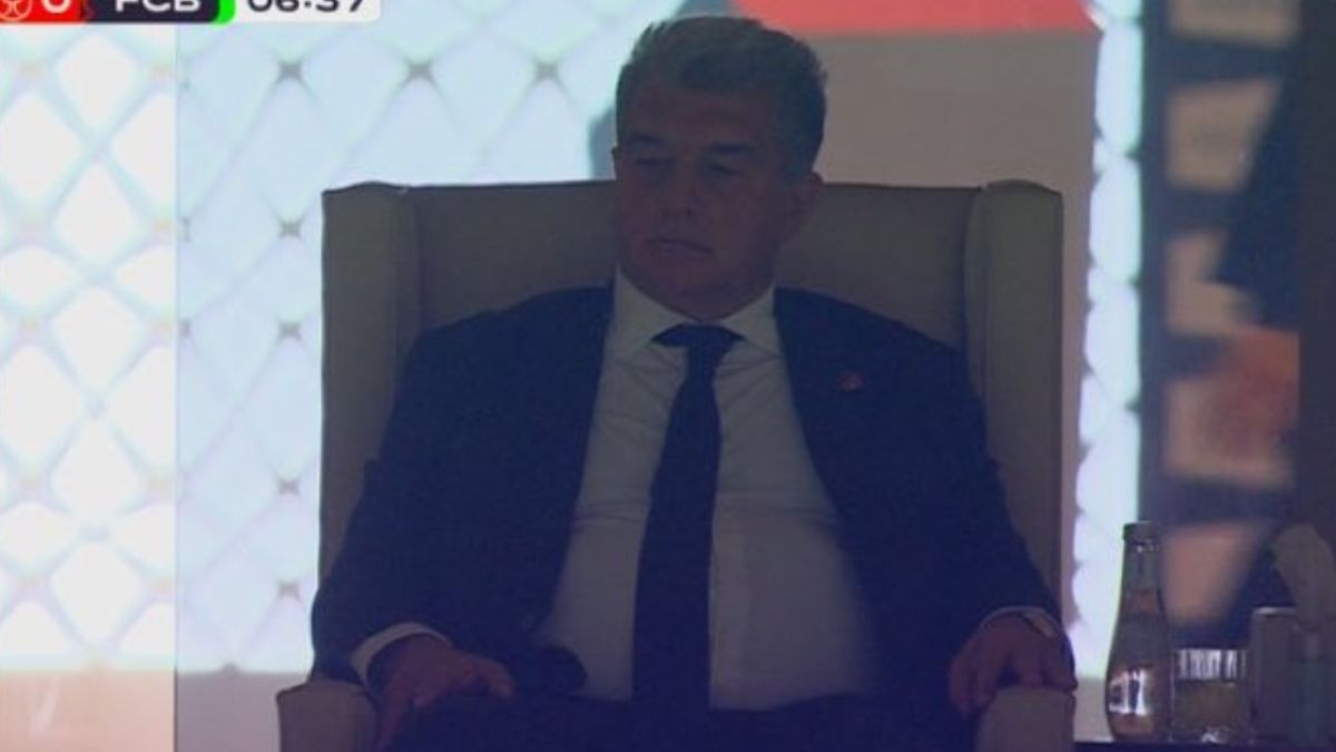 Joan Laporta en el palco de Yeda