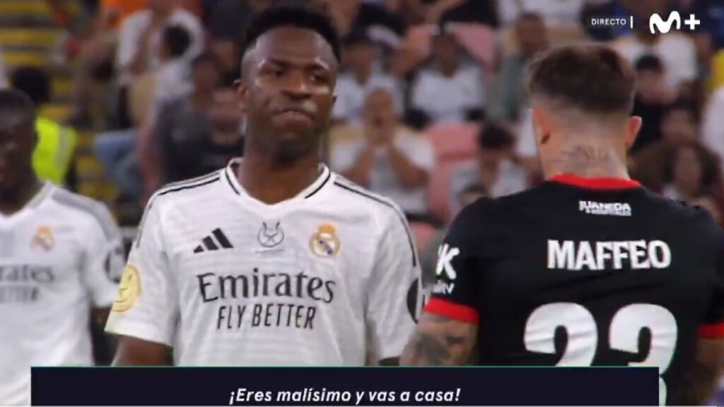 Vinicius, a Maffeo: «Eres malísimo, te vas a casa»