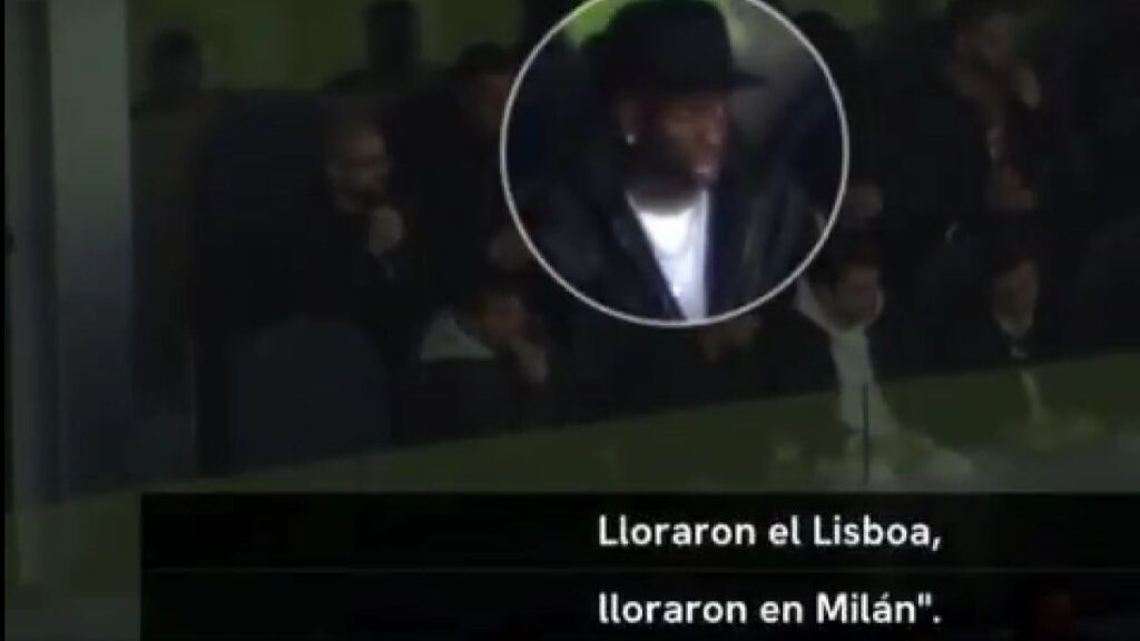 Vinicius en su palco: «Lloraron en Lisboa, lloraron en Milan…»