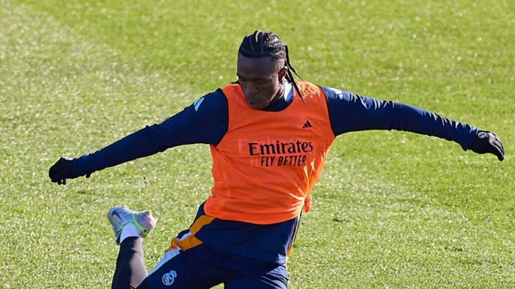 Vinicius en un entrenamiento