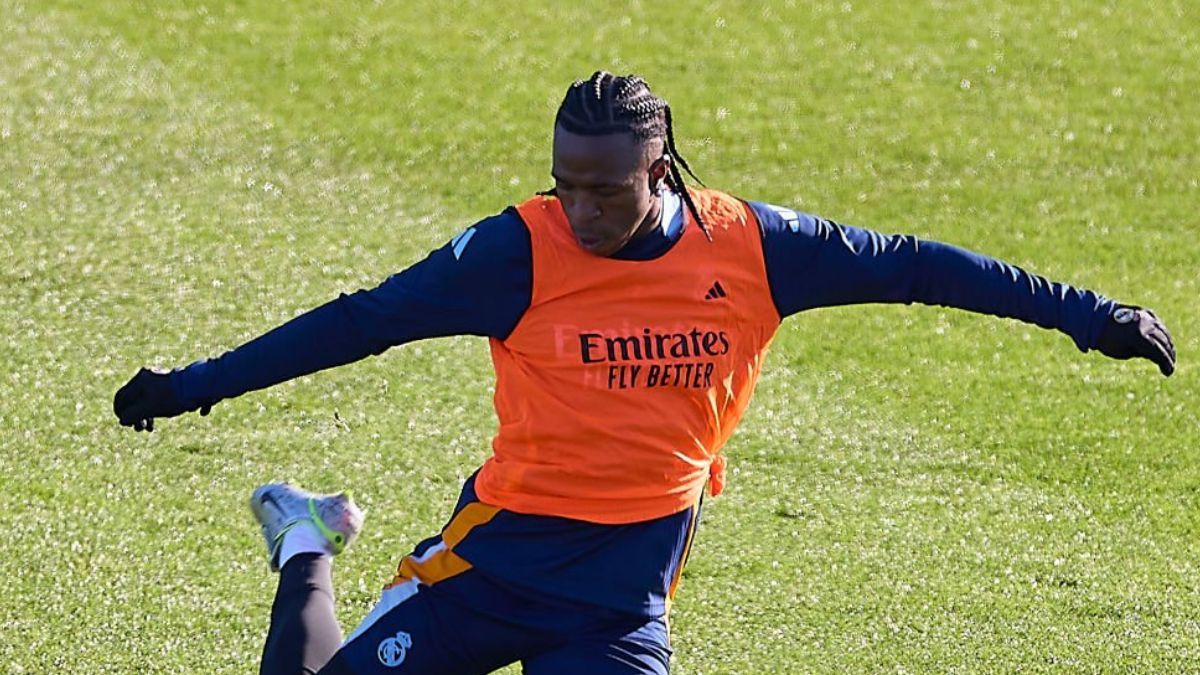 Vinicius en un entrenamiento
