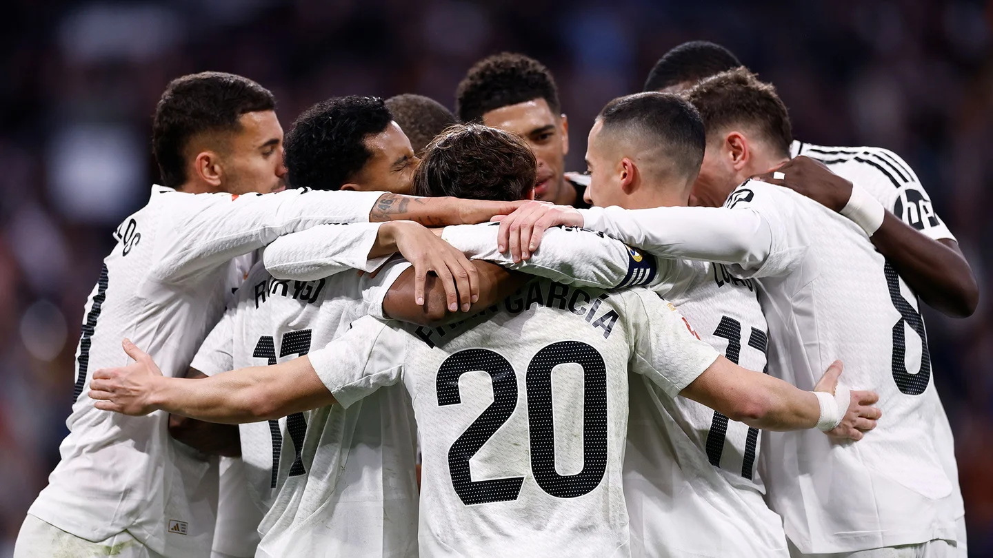 El Real Madrid celebrando un gol