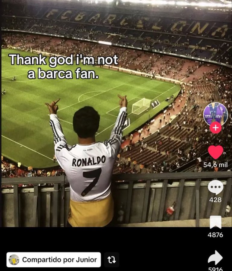 El post de Tik-Tok de CR7 Júnior
