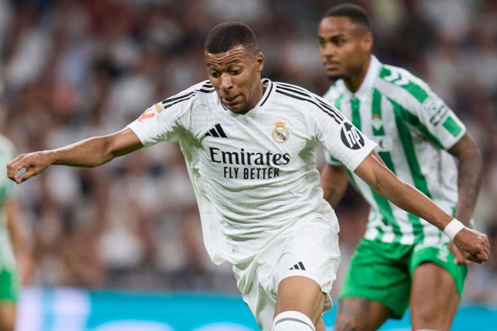 Mbappé en el partido contra el Betis
