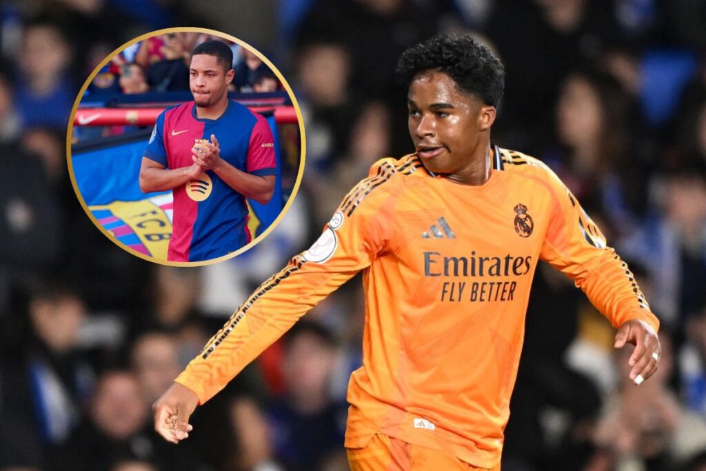 El debate más corto de la historia: Endrick se come a Vitor Roque Endrick en un partido y Vitor Roque al lado en un círculo