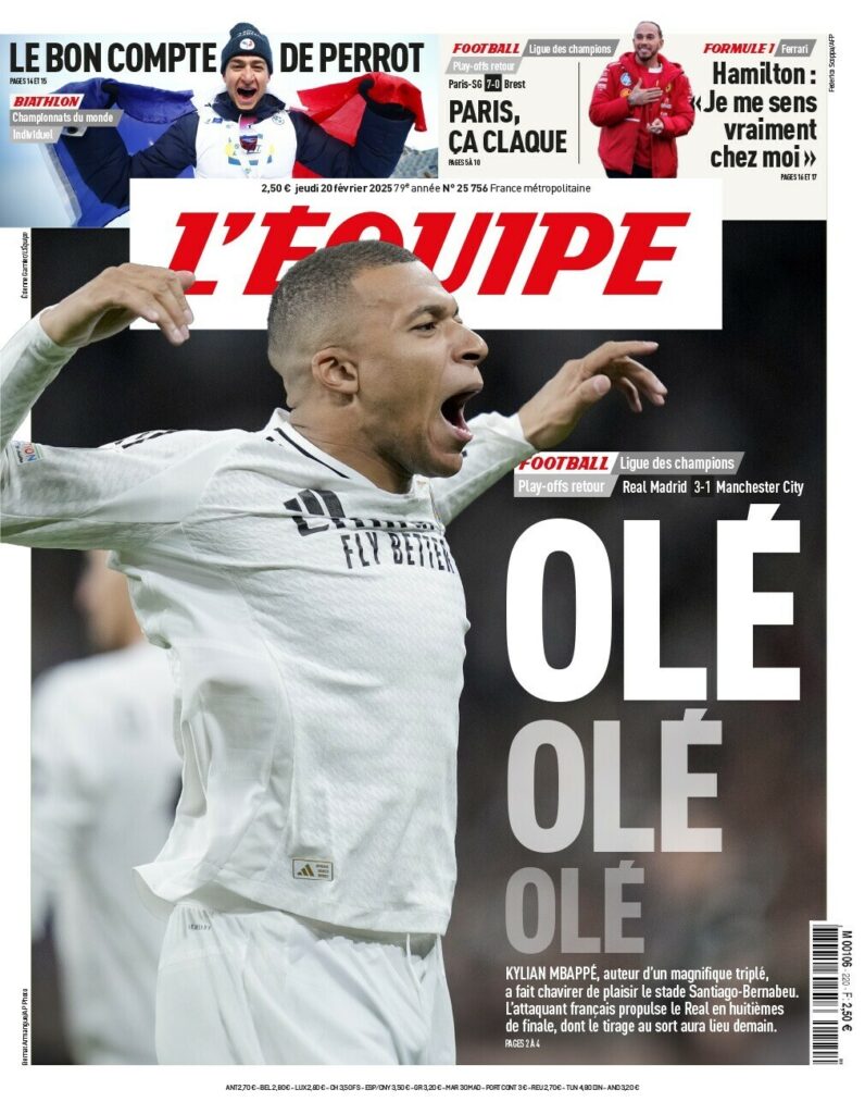 La portada de L'Equipe