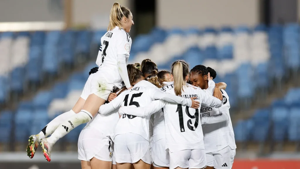El Real Madrid Femenino celebrando un gol