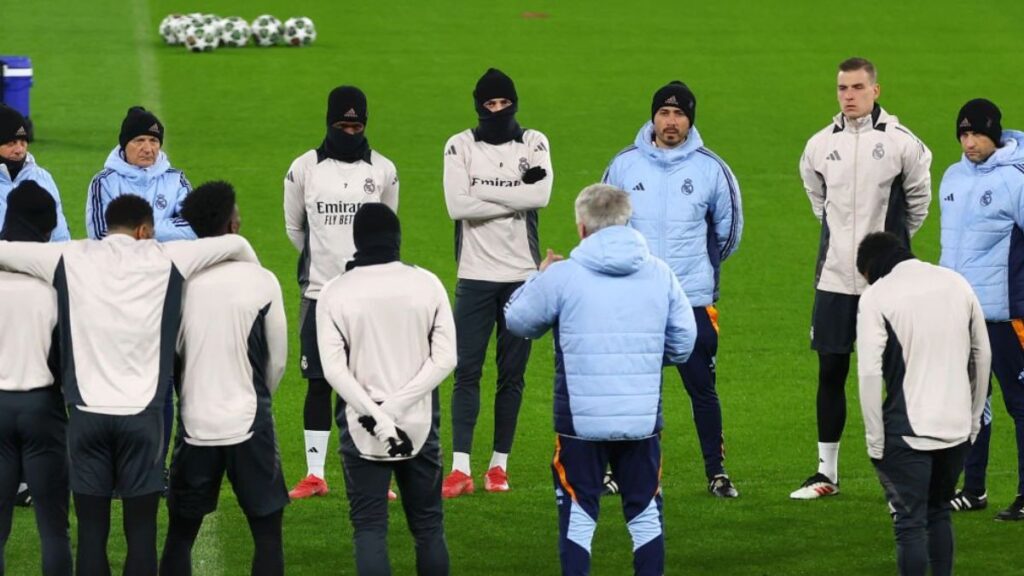 El Real Madrid entrenando en el Etihad