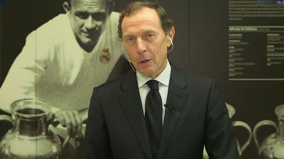Butragueño hablando en Nyon
