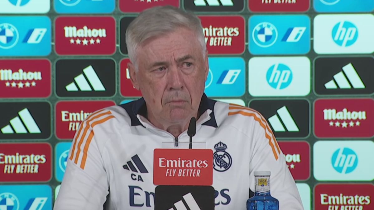 Ancelotti en sala de prensa