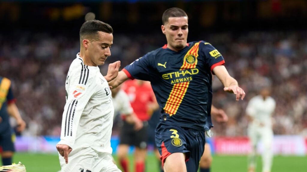 Miguel en el Real Madrid-Girona