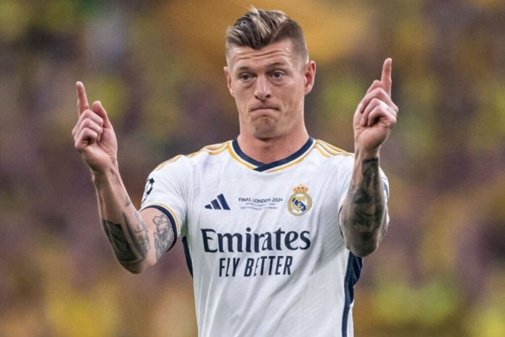 Kroos en un partido con el Real Madrid