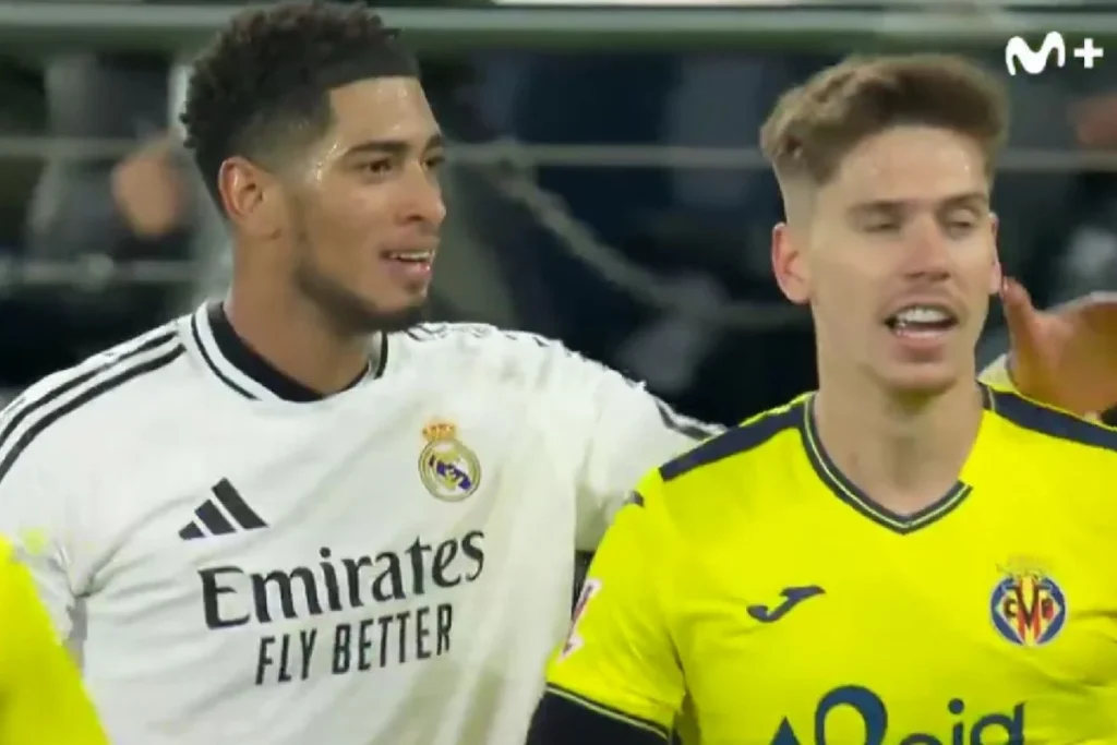 Teatro del malo: Foyth buscó otra expulsión de Bellingham Foyth en la acción de Bellingham que acabó con amarilla