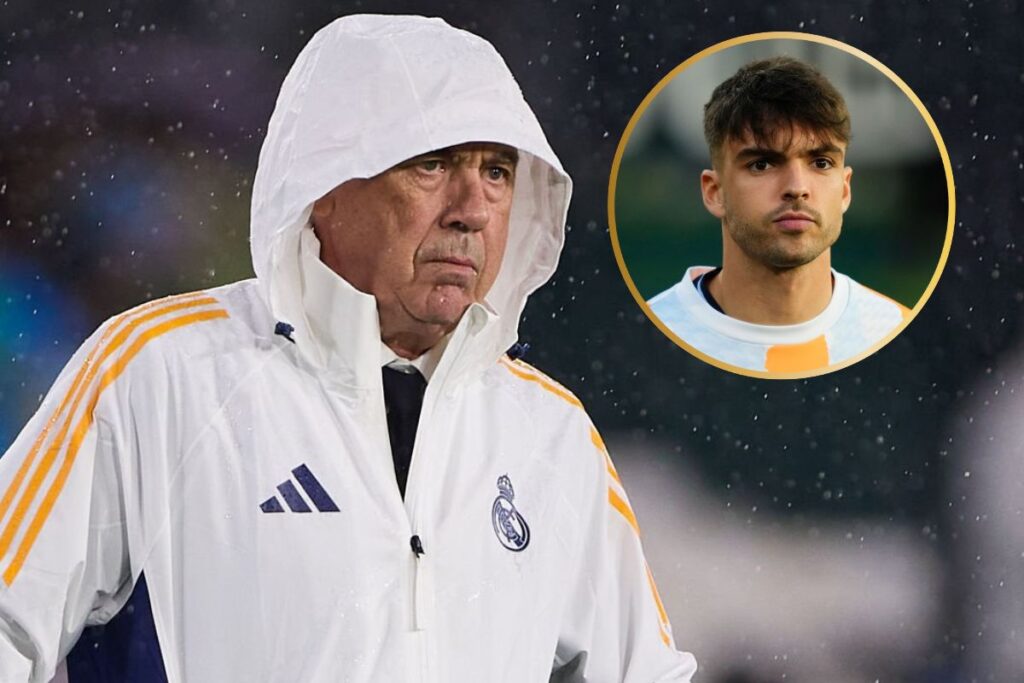 Ancelotti y un círculo con Asencio