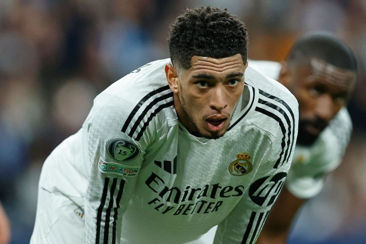 Bellingham en un partido en el Bernabéu