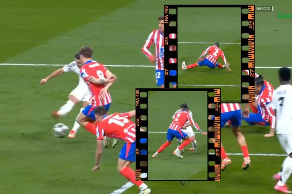 La jugada de Brahim en tres fotogramas