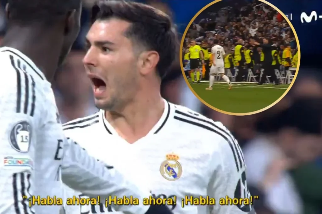 Brahim fue a por Simeone tras el gol: por qué le dijo eso Brahim hablando tras el gol y un círculo en el que se ve que lo dice a Simeone