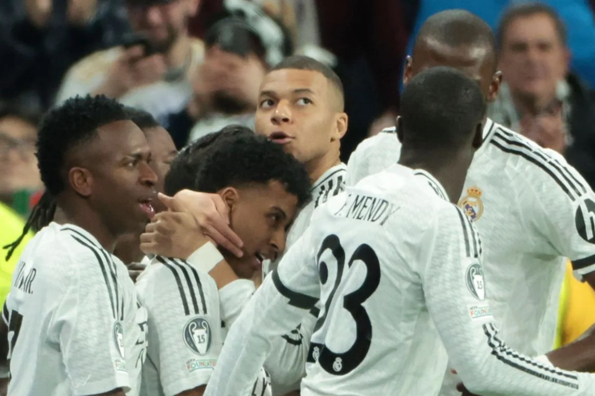 El Real Madrid celebrando un gol