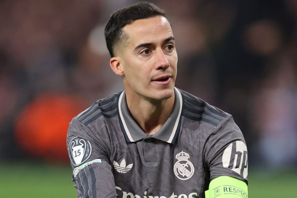Lucas Vázquez en el partido ante el Arsenal