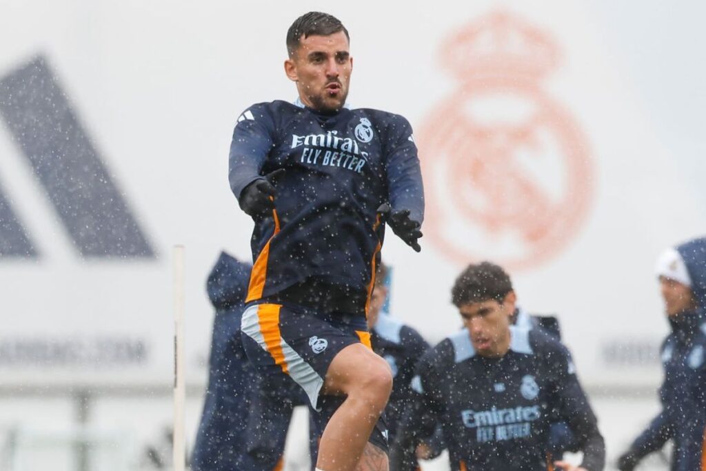 Ceballos en un entrenamiento del Real Madrid