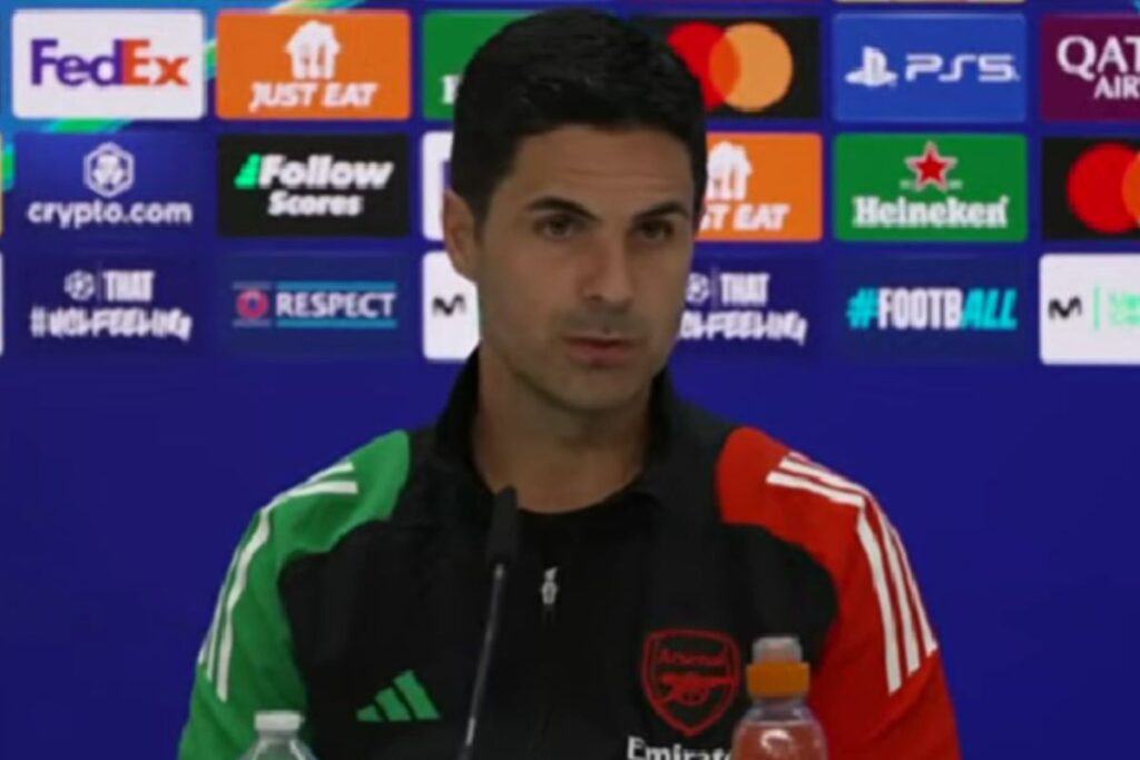 Arteta en rueda de prensa