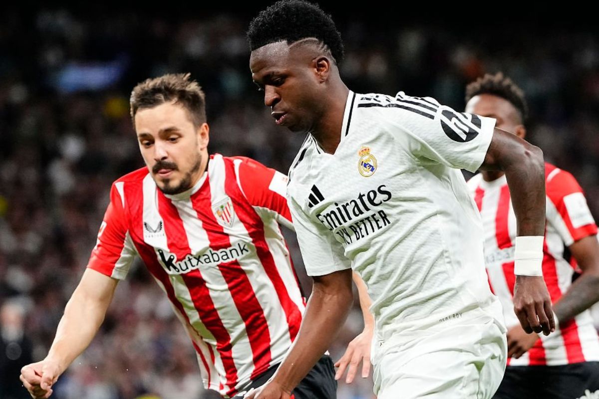 Vinicius en el partido contra el Athletic