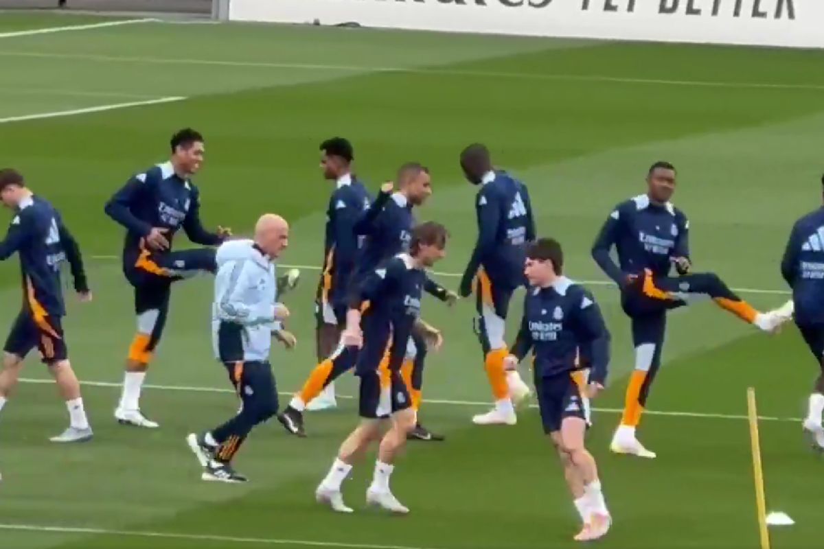 El Real Madrid entrenándose en Valdebebas