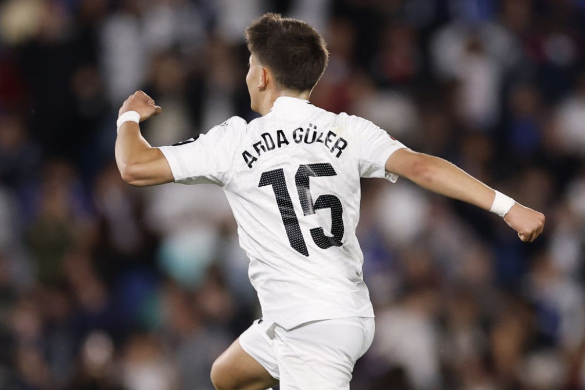 Arda Güler celebrando su gol en Getafe
