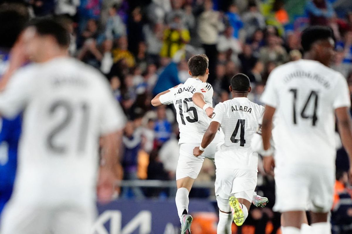 Arda celebrando su gol al Getafe