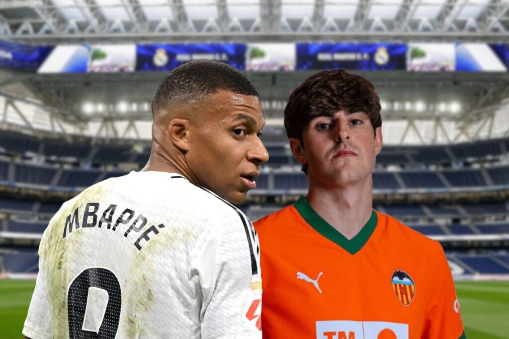 Alineaciones confirmadas del Real Madrid-Valencia El Bernabéu de fondo con Mbappé y Javi Guerra