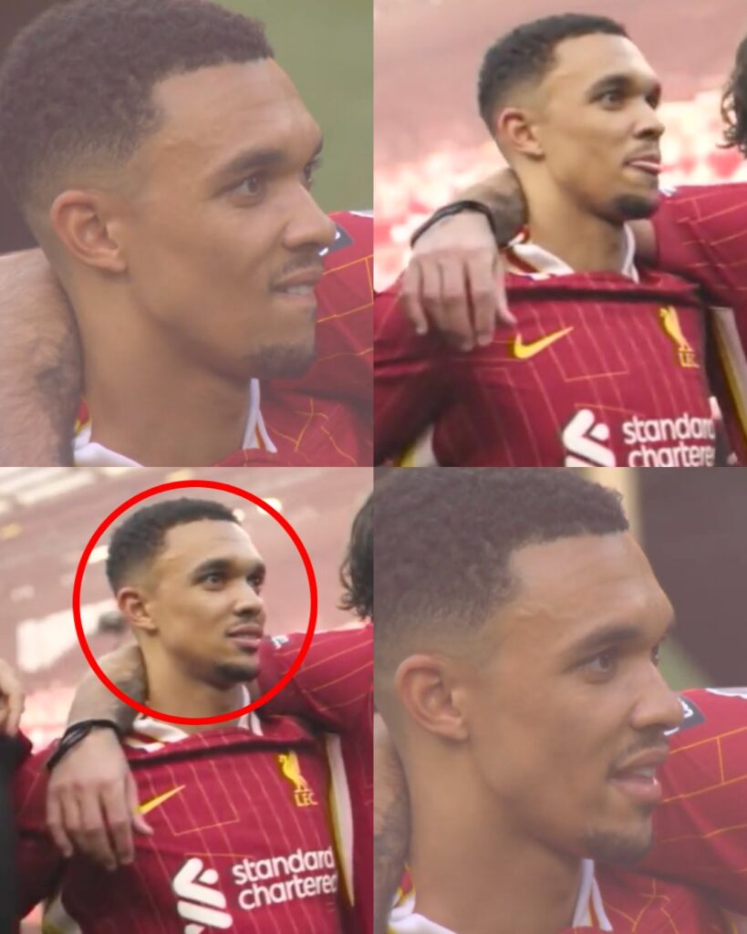 Arnold en la celebración del Liverpool