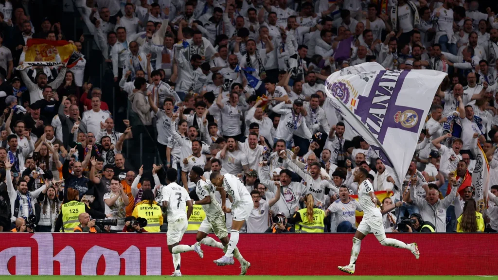 El Real Madrid celebrando un gol en Copa