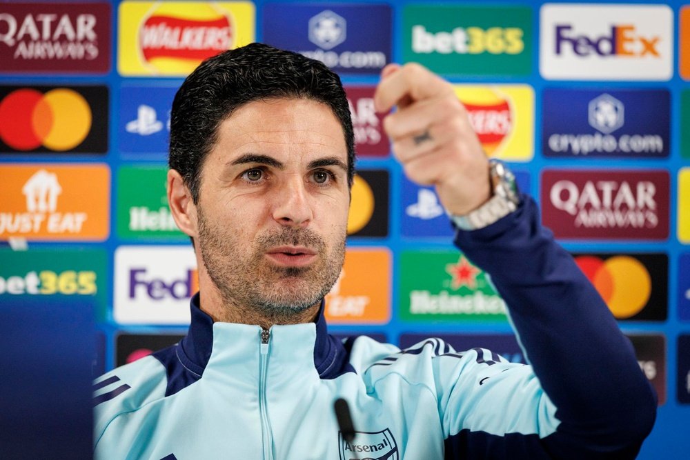 Arteta en rueda de prensa