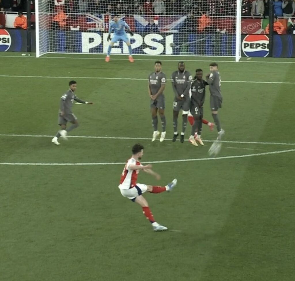 El 1-0 de Declan Rice ante el Real Madrid