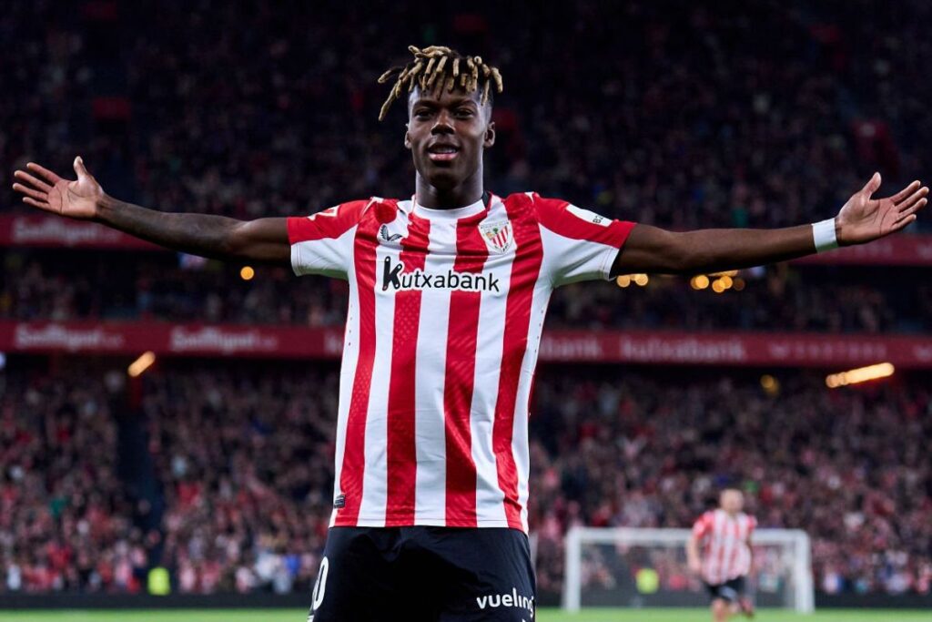 Nico Williams celebrando un gol