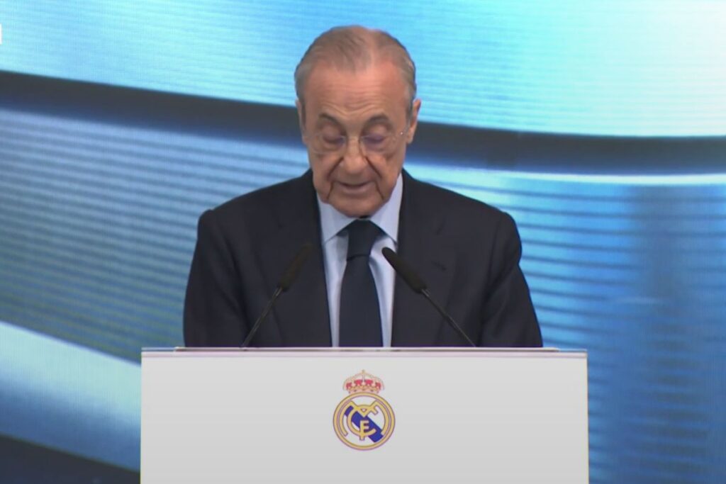 Florentino en la presentación de Xabi