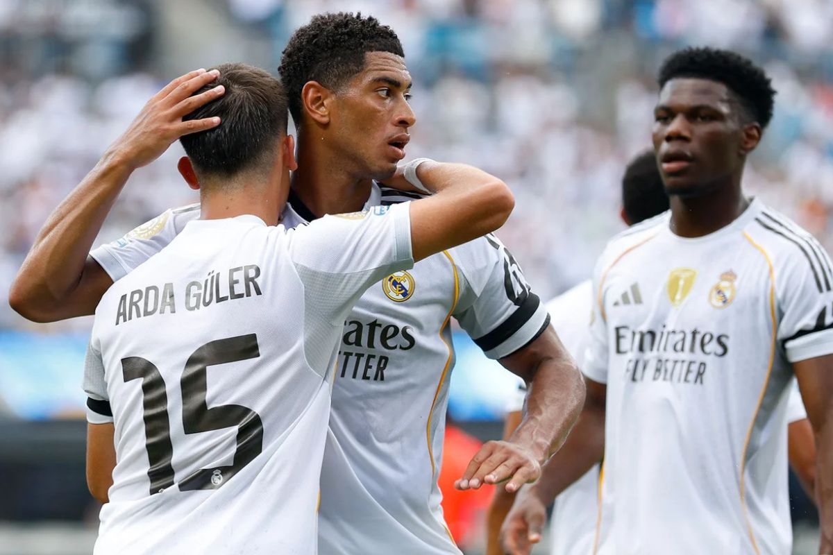 El Real Madrid celebrando un gol