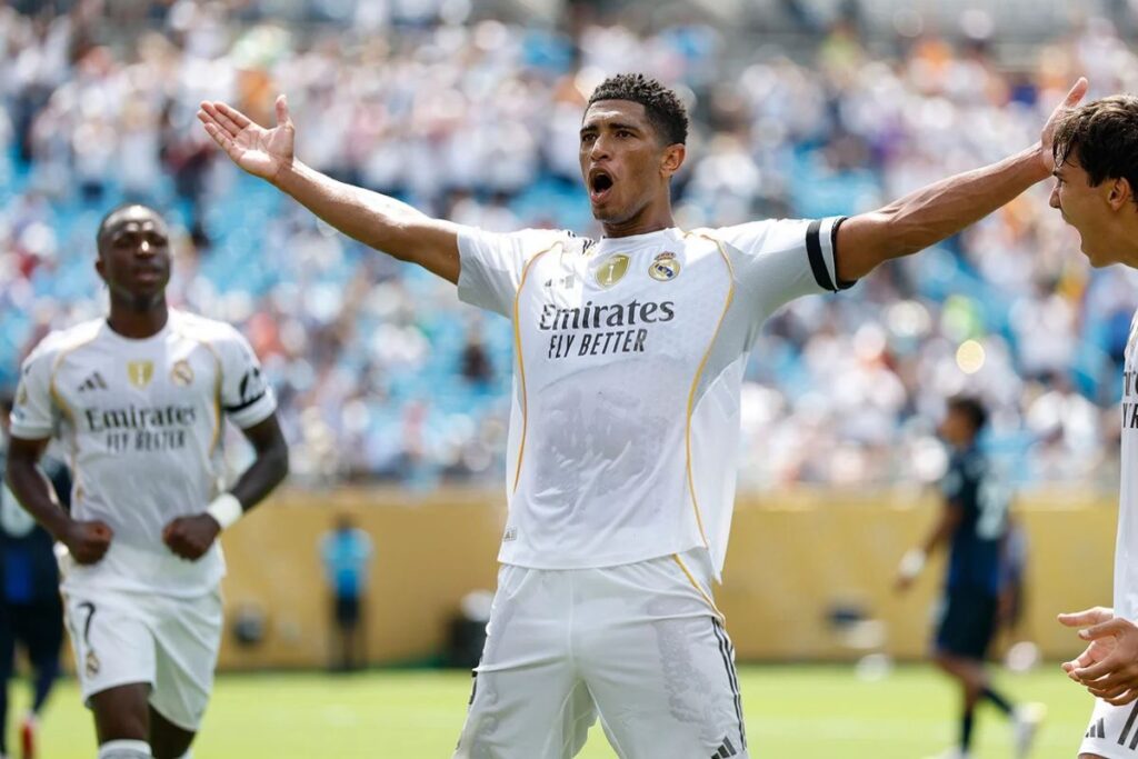 Bellingham celebrando su gol al Pachuca