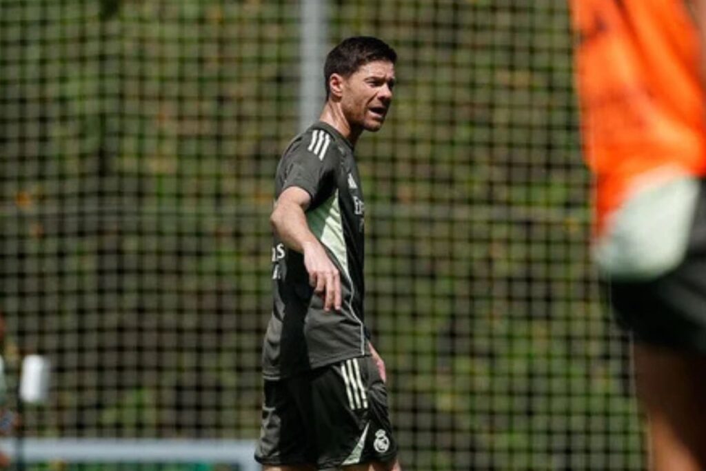 Xabi en un entrenamiento