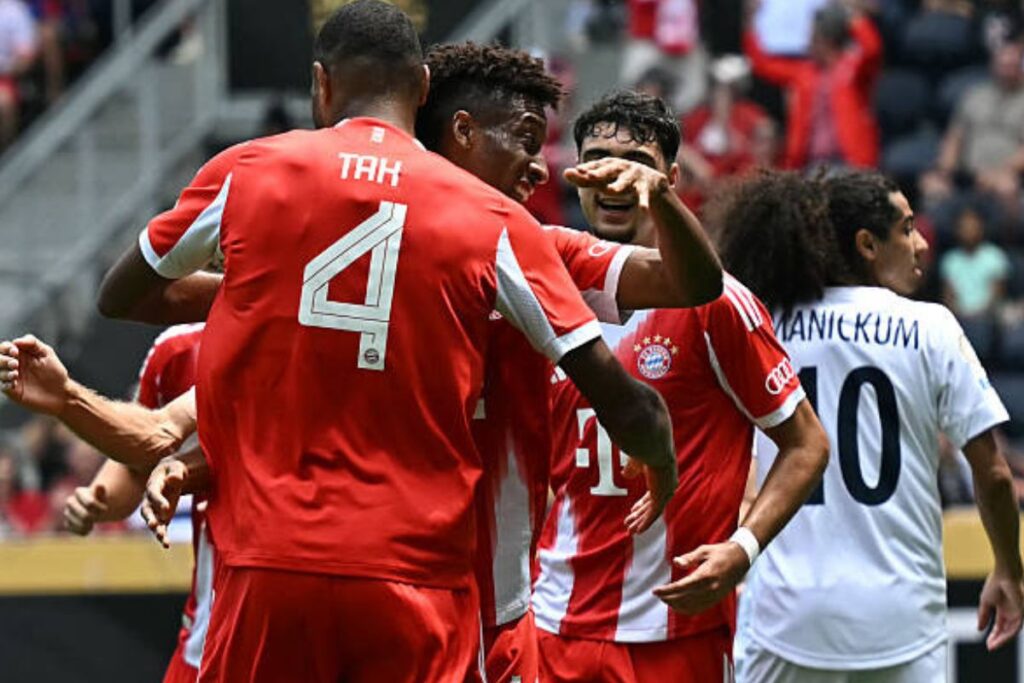 El Bayern celebrando un gol