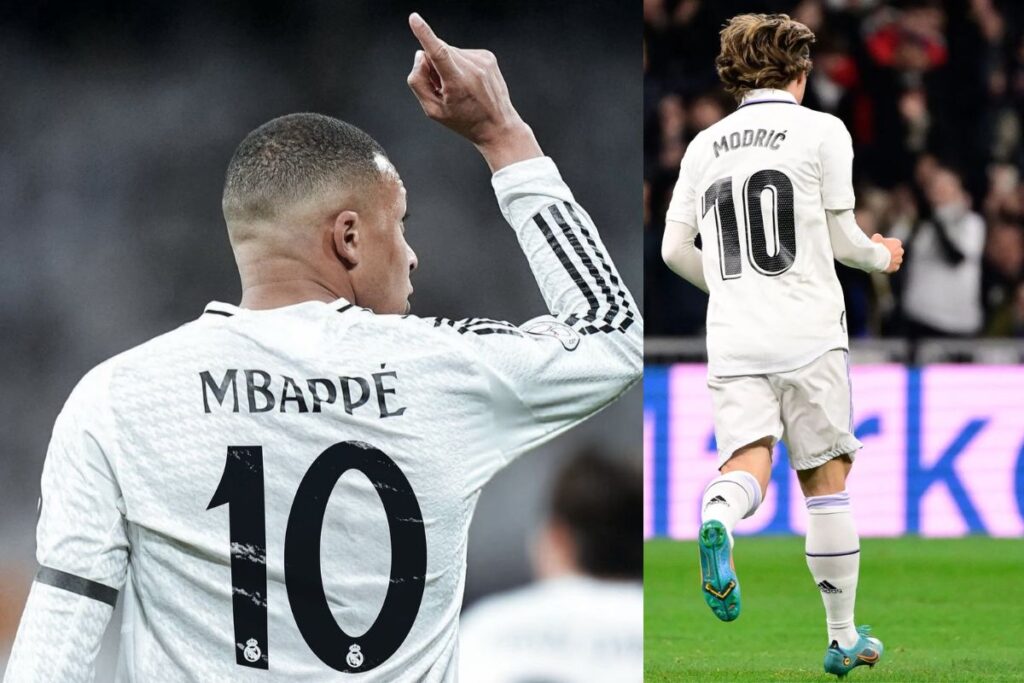 Modric y Mbappé con el dorsal 10