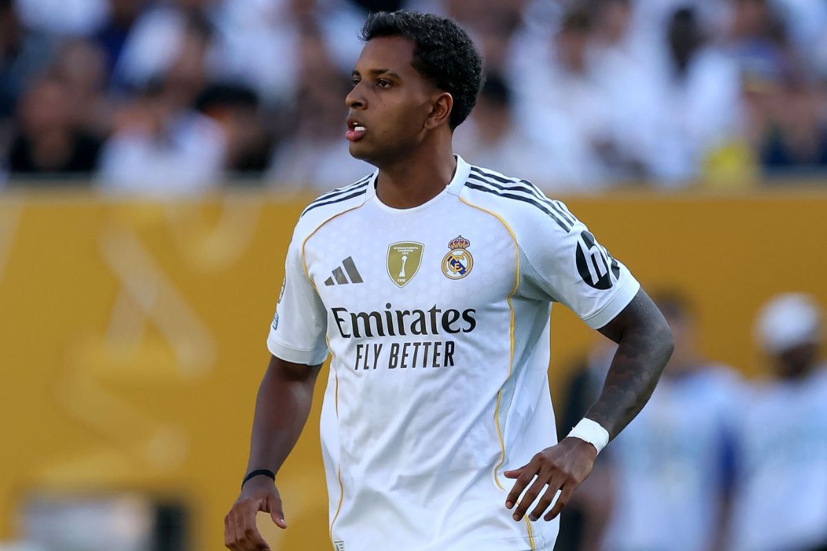 Rodrygo en un partido con el Real Madrid
