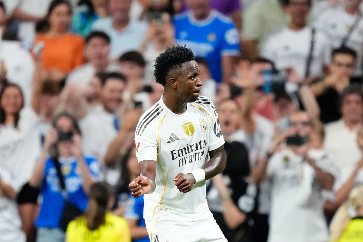 Vini celebra su tanto frente al Mallorca (Getty)