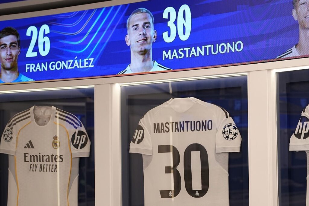 Mastantuono se cuela en la historia del Real Madrid (Getty)