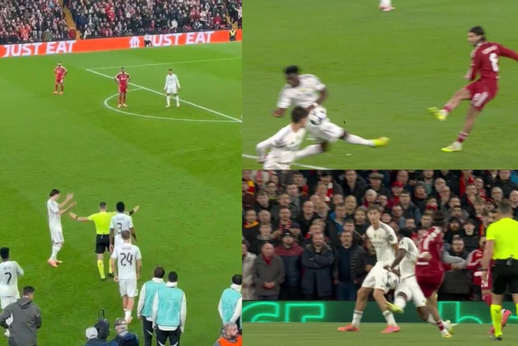 La polémica del Liverpool-Real Madrid: revisión de VAR y dos posibles penaltis a Arda y Vini